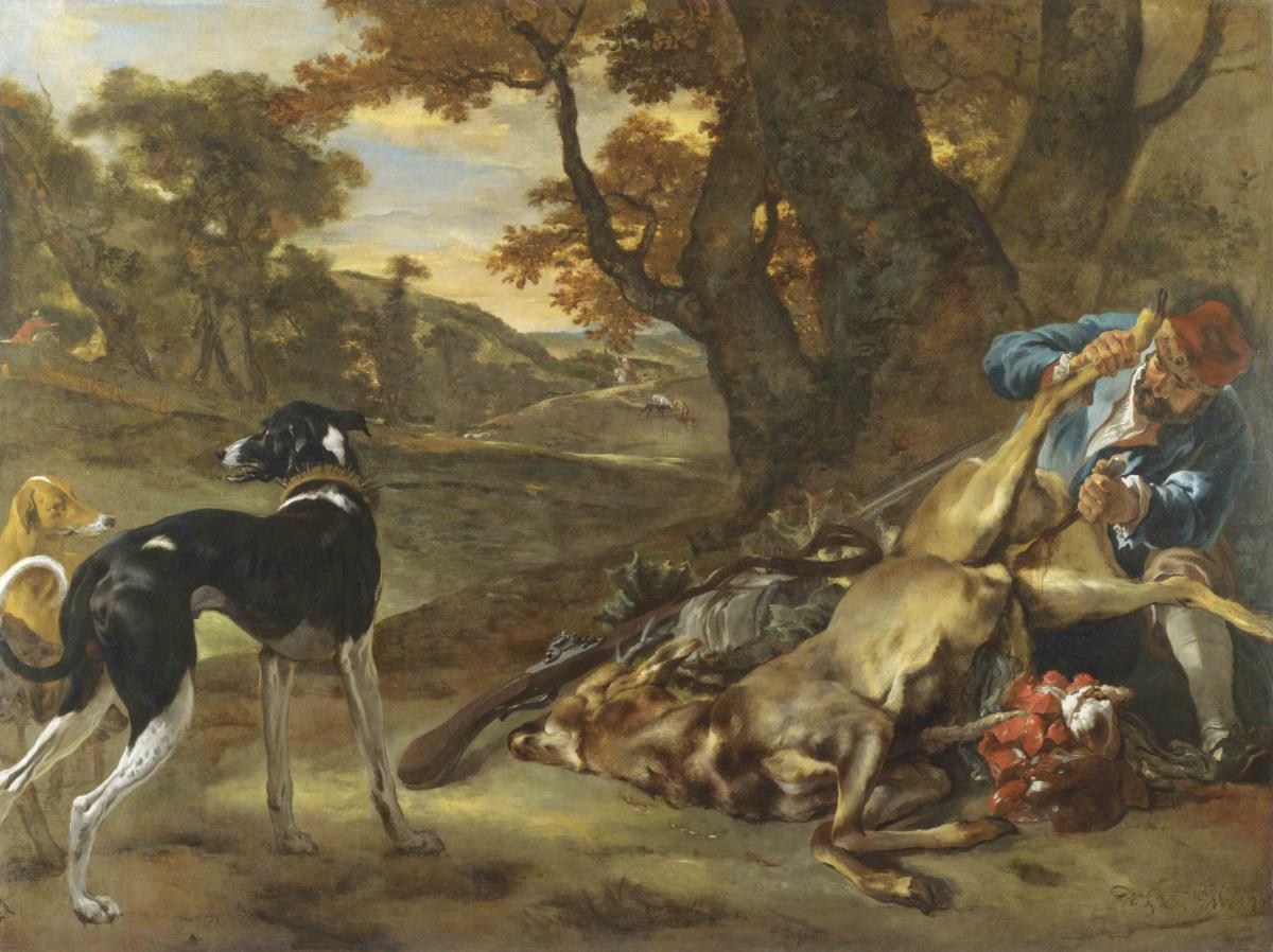 Retour de chasse de Jean-Baptiste Weenix (XVIIe siècle)